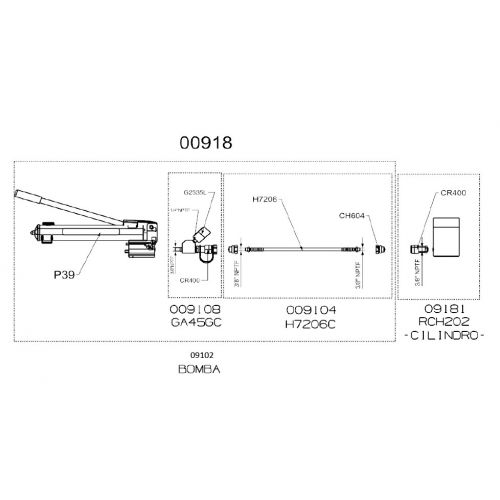 PARTES HIDRÁULICAS PARA EXTRACTORES ENERPAC SERIE 00900